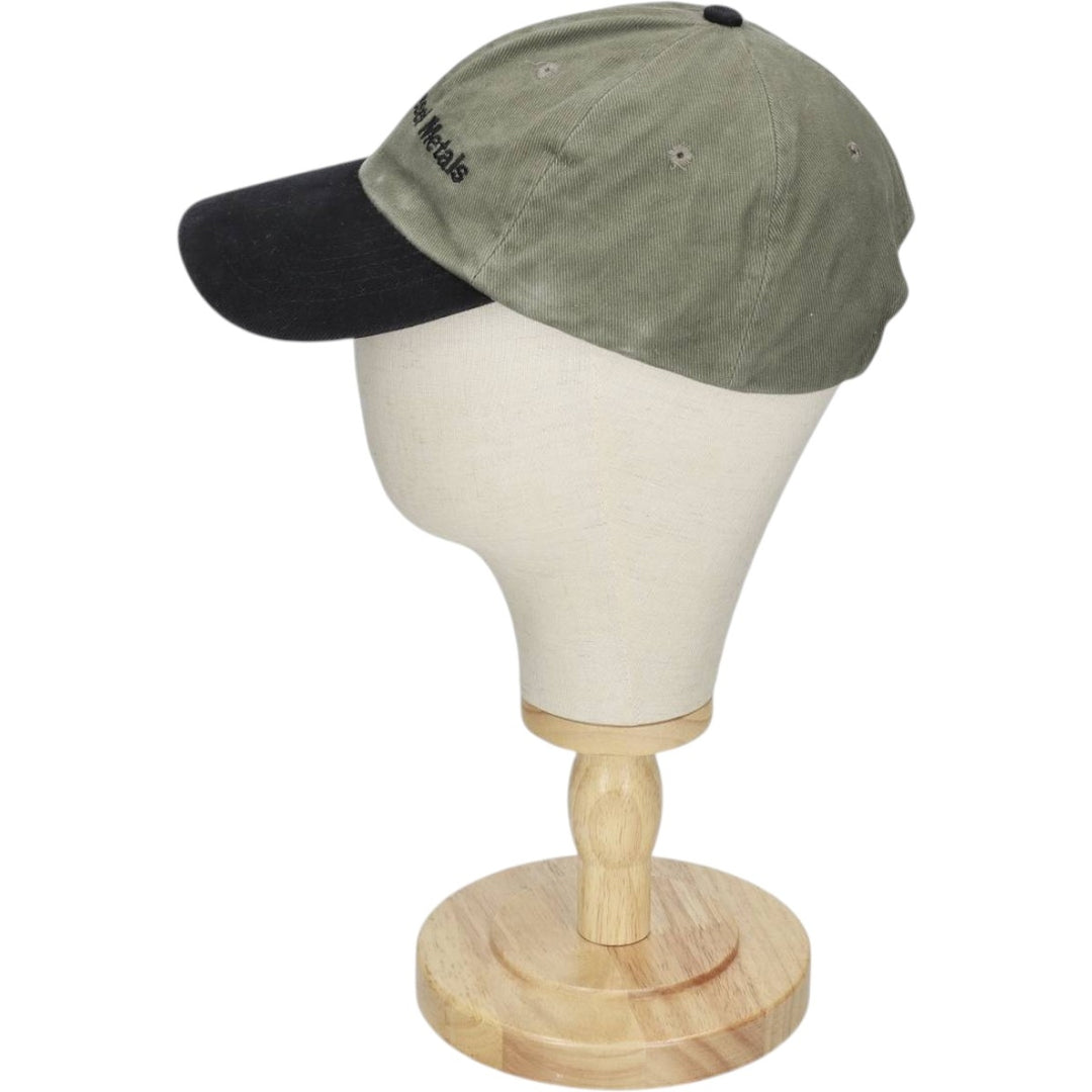 FERSTEN Russel Metals Two-Tone Advertising Baseball Cap, 6-Panel Cap, One Size Fits All cotton Khaki type Vintage Second Hand