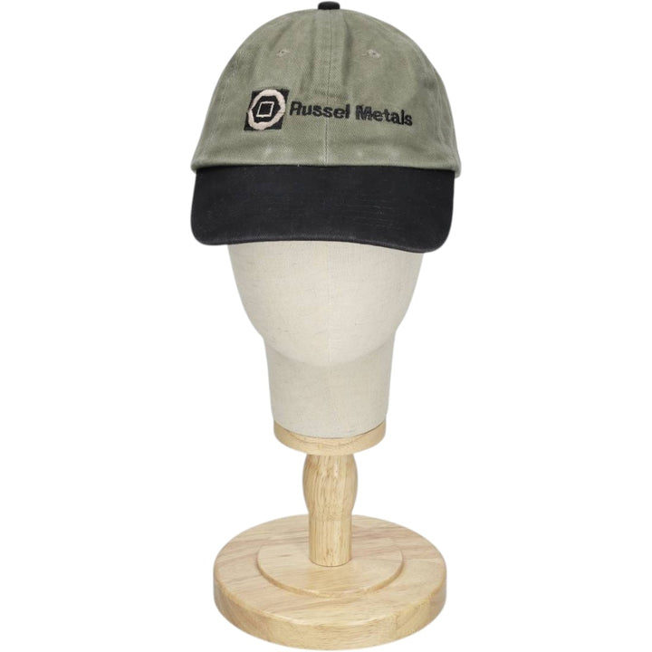 FERSTEN Russel Metals Two-Tone Advertising Baseball Cap, 6-Panel Cap, One Size Fits All cotton Khaki type Vintage Second Hand
