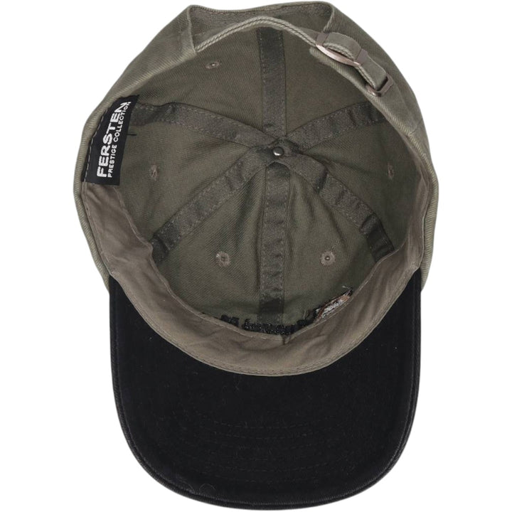 FERSTEN Russel Metals Two-Tone Advertising Baseball Cap, 6-Panel Cap, One Size Fits All cotton Khaki type Vintage Second Hand
