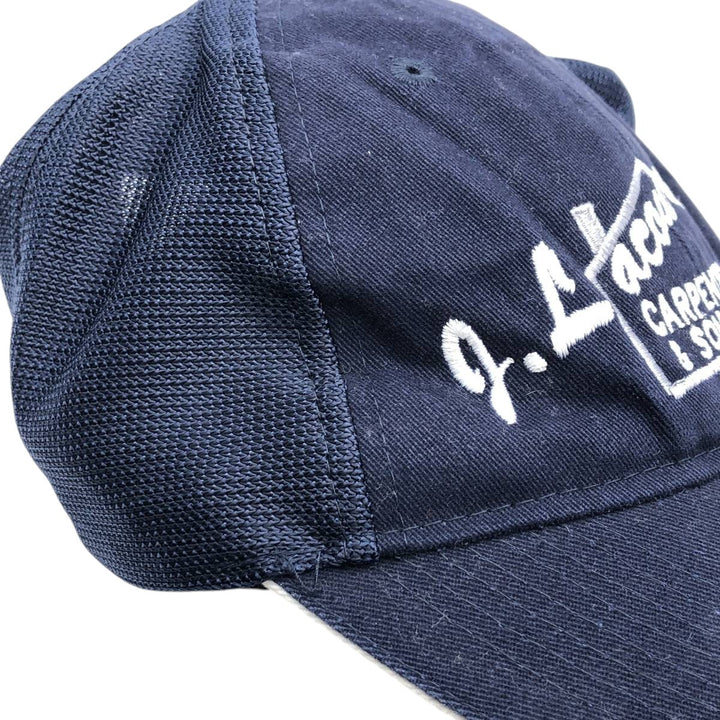 FERSTEN WORLDWIDE J. Lacourse CARPENTRY and SON INC TARION Advertising Mesh Cap (One Size Fits All) cotton navy blue type Vintage Second Hand