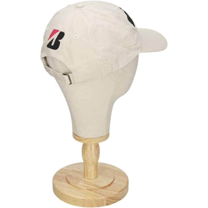 BRIDGESTONE Advertising Baseball Cap, 6-Panel Cap, One Size Fits All unclear Beige type Vintage Second Hand