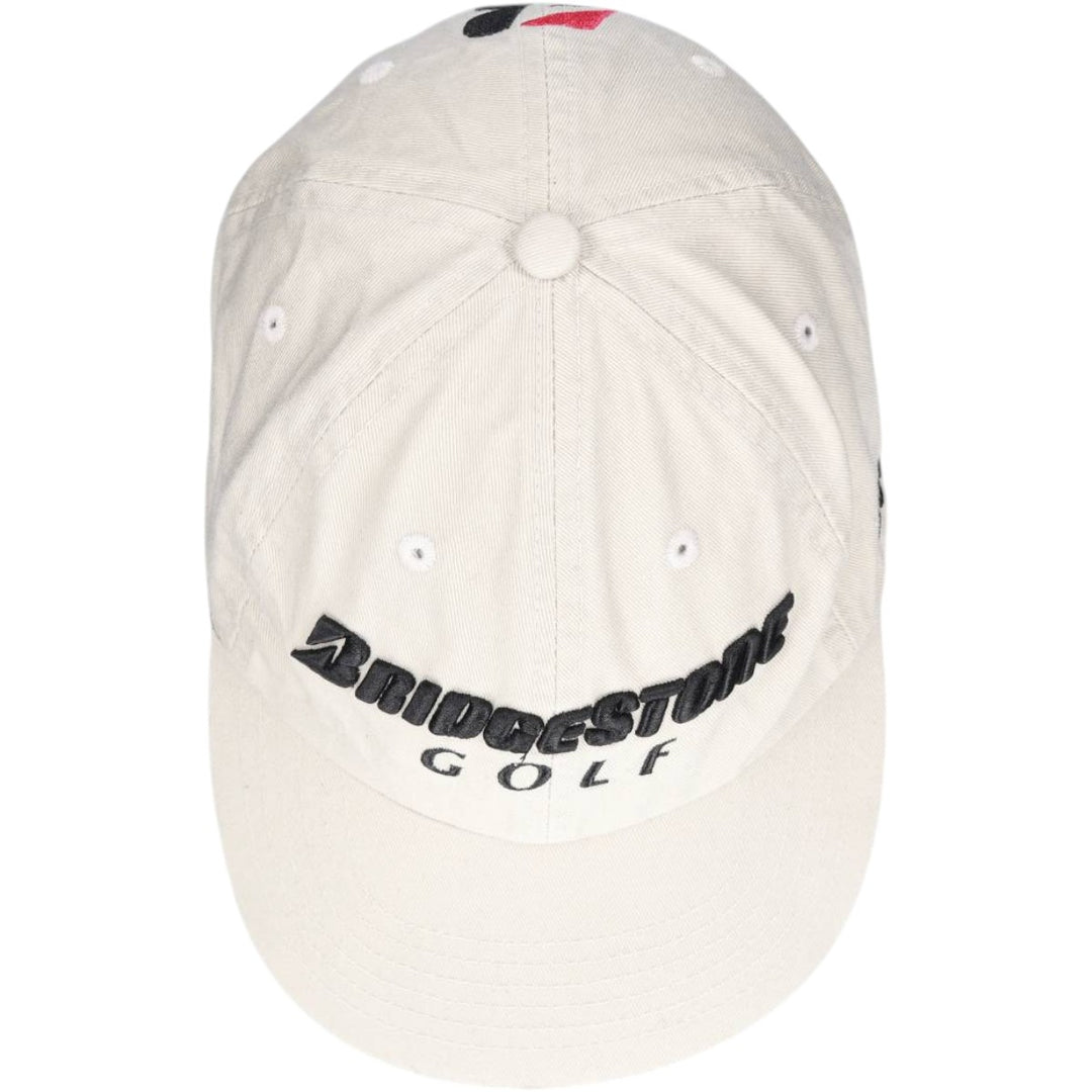 BRIDGESTONE Advertising Baseball Cap, 6-Panel Cap, One Size Fits All unclear Beige type Vintage Second Hand