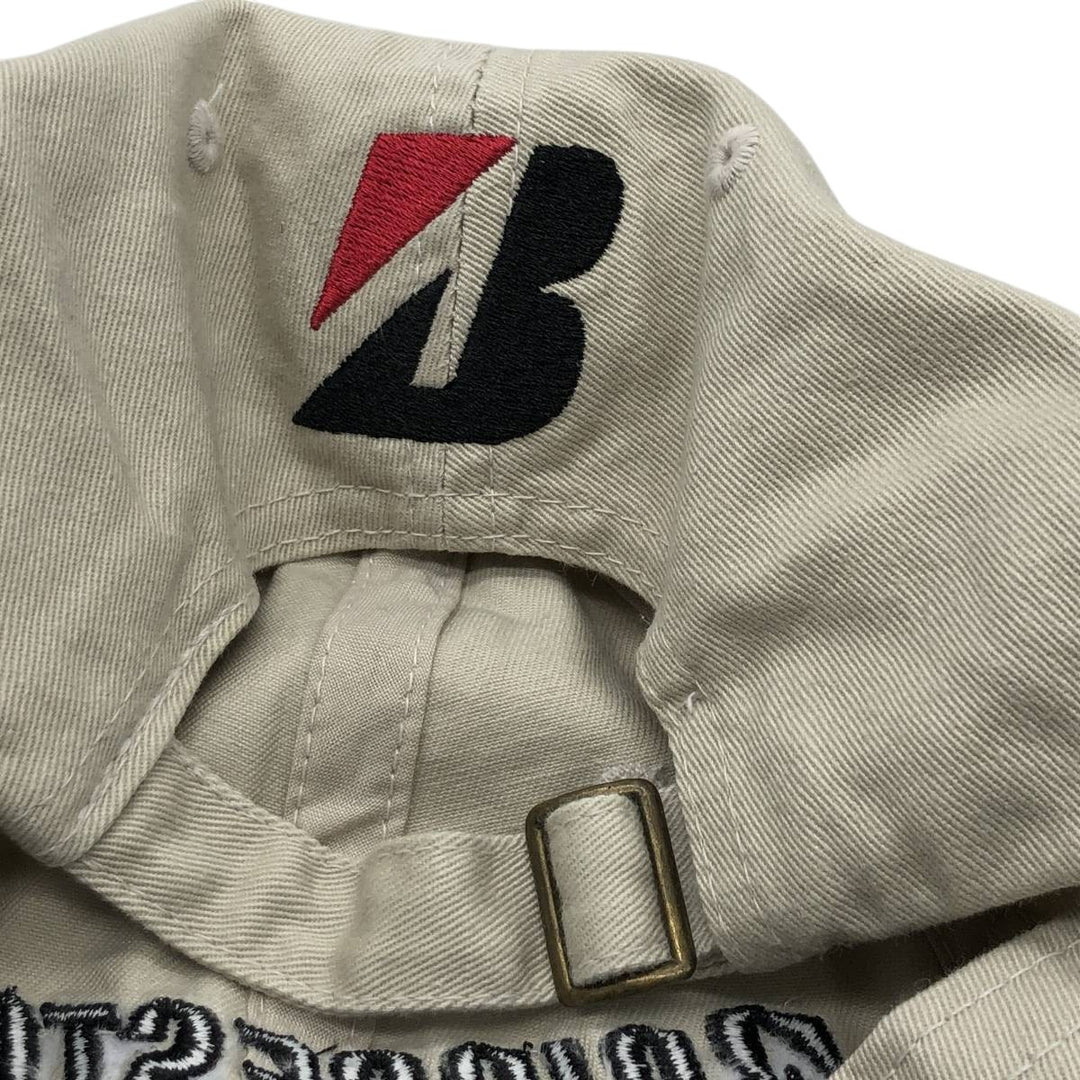 BRIDGESTONE Advertising Baseball Cap, 6-Panel Cap, One Size Fits All unclear Beige type Vintage Second Hand