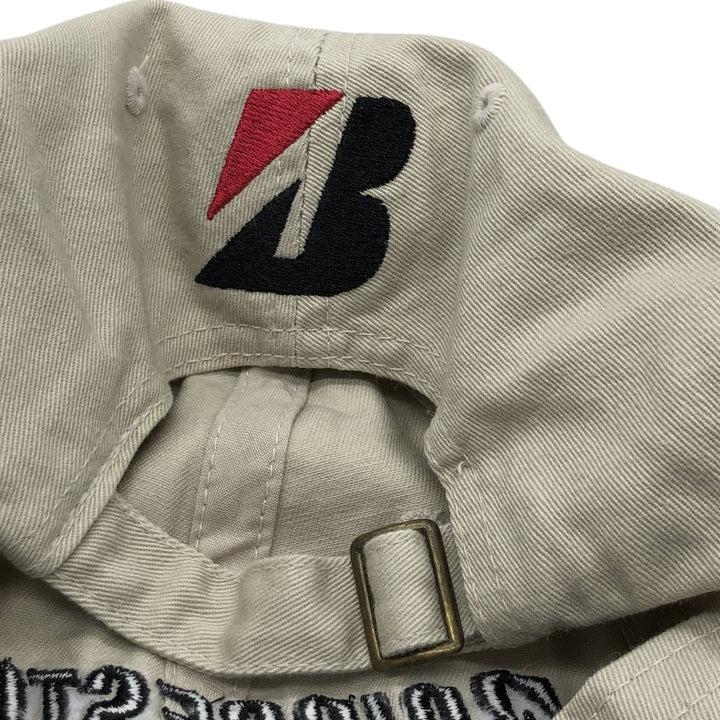 BRIDGESTONE Advertising Baseball Cap, 6-Panel Cap, One Size Fits All unclear Beige type Vintage Second Hand