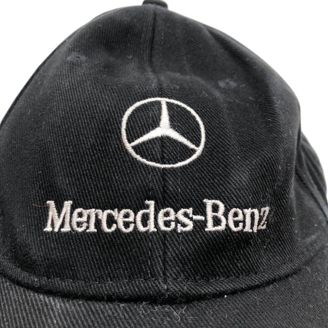 MERCEDES BENZ Advertising Baseball Cap, 6-Panel Cap, One Size Fits All cotton black type Vintage Second Hand