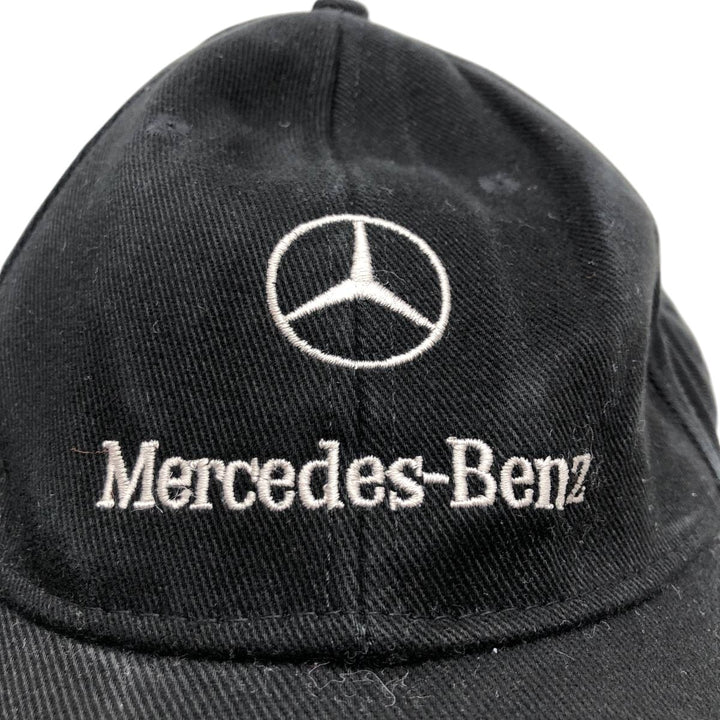 MERCEDES BENZ Advertising Baseball Cap, 6-Panel Cap, One Size Fits All cotton black type Vintage Second Hand