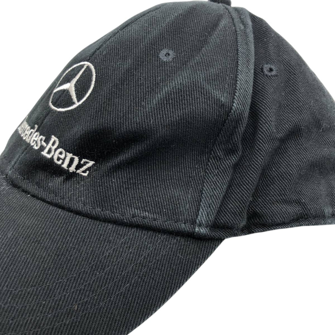 MERCEDES BENZ Advertising Baseball Cap, 6-Panel Cap, One Size Fits All cotton black type Vintage Second Hand