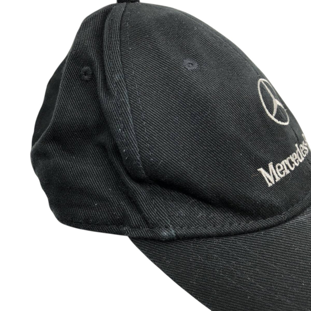 MERCEDES BENZ Advertising Baseball Cap, 6-Panel Cap, One Size Fits All cotton black type Vintage Second Hand