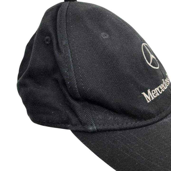 MERCEDES BENZ Advertising Baseball Cap, 6-Panel Cap, One Size Fits All cotton black type Vintage Second Hand