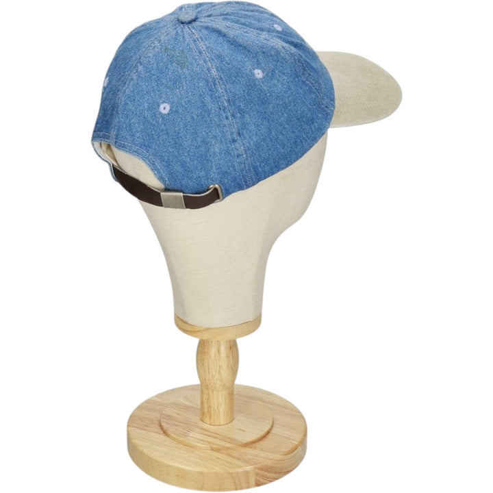 KC Caps Head Shots Two-Tone Denim Baseball Cap, 6-Panel Cap, One Size Fits All unclear blue type Vintage Second Hand