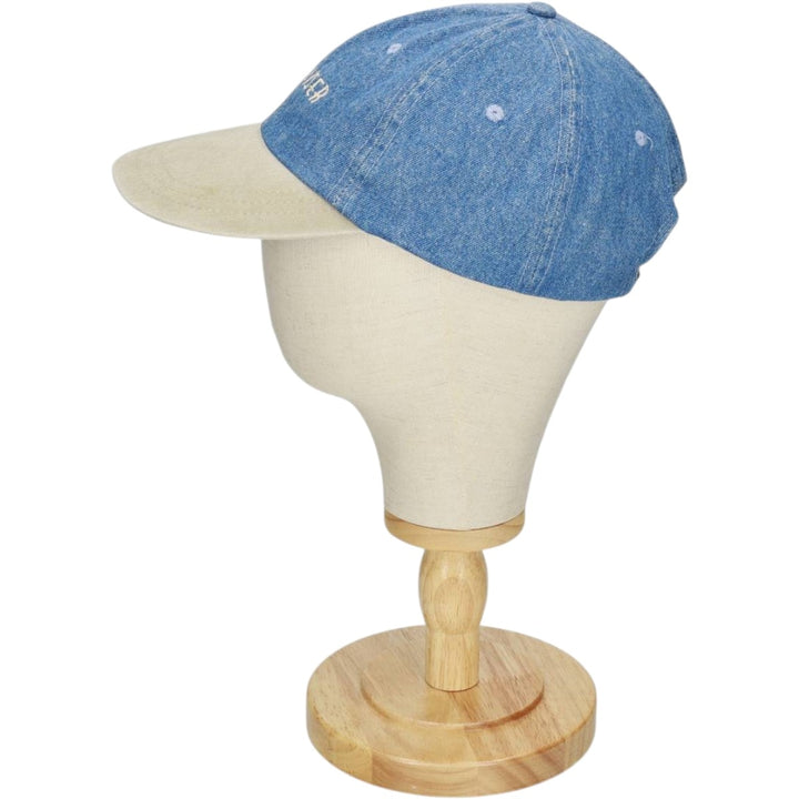 KC Caps Head Shots Two-Tone Denim Baseball Cap, 6-Panel Cap, One Size Fits All unclear blue type Vintage Second Hand