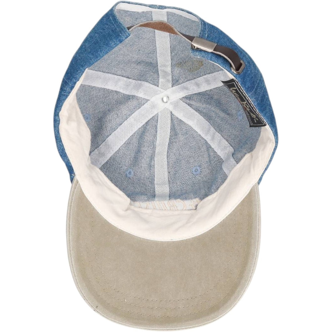 KC Caps Head Shots Two-Tone Denim Baseball Cap, 6-Panel Cap, One Size Fits All unclear blue type Vintage Second Hand