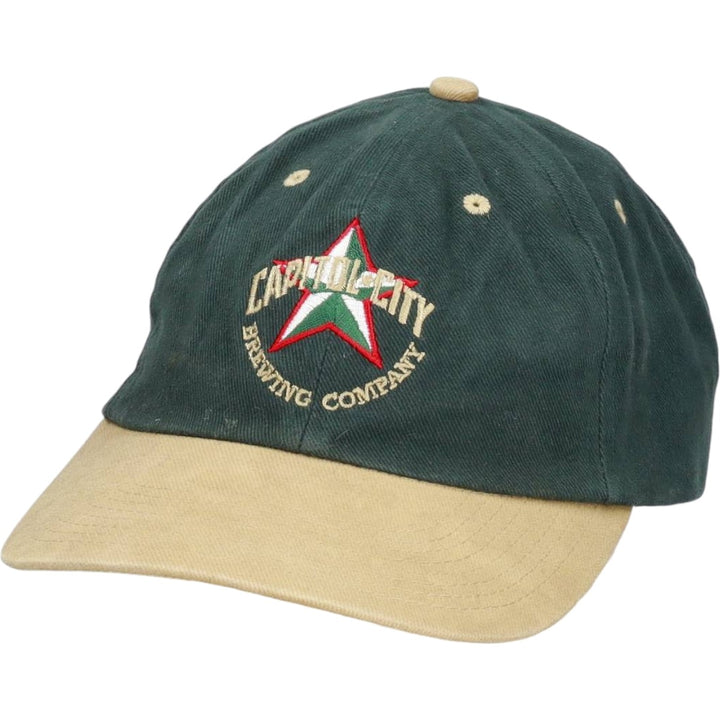 90'S Head To Toe Capitol City Brewing Company Two-Tone Advertising Baseball Cap 6-Panel Cap unclear dark green Vintage Second Hand