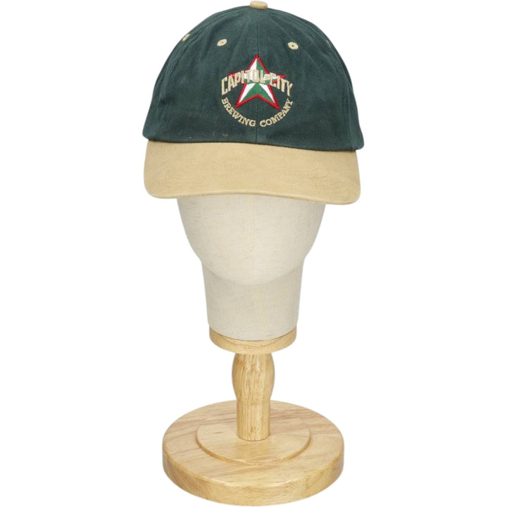 90'S Head To Toe Capitol City Brewing Company Two-Tone Advertising Baseball Cap 6-Panel Cap unclear dark green Vintage Second Hand