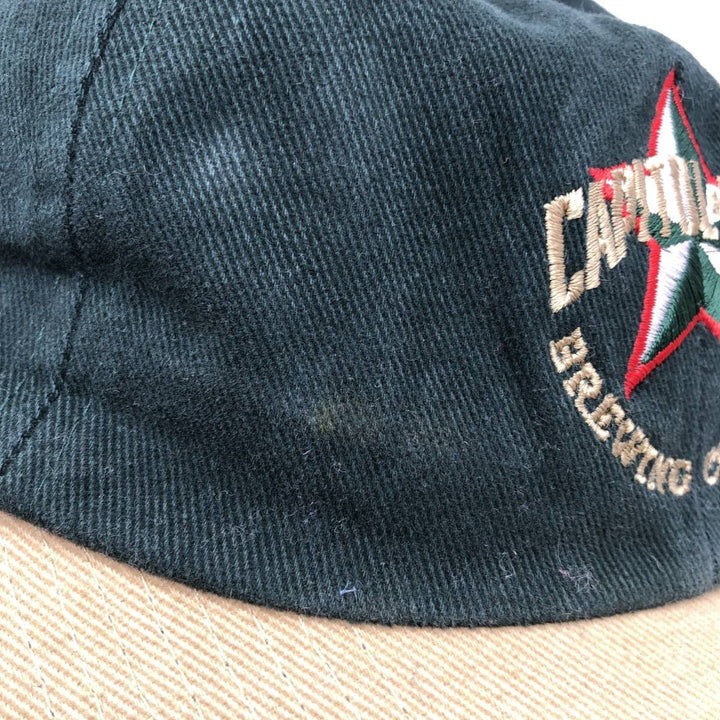 90'S Head To Toe Capitol City Brewing Company Two-Tone Advertising Baseball Cap 6-Panel Cap unclear dark green Vintage Second Hand