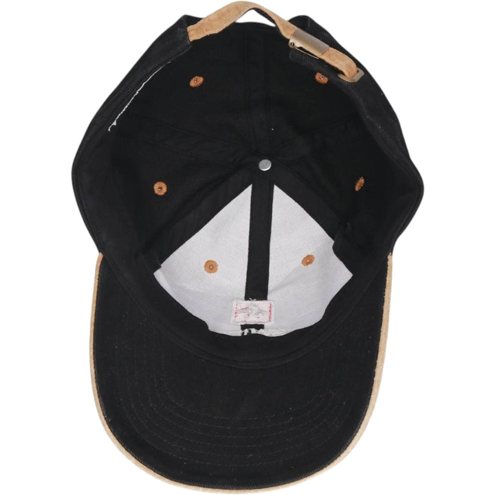 SWISS MILITARY Leather Brim Baseball Cap, 6-Panel Cap, One Size Fits All unclear black type Vintage Second Hand