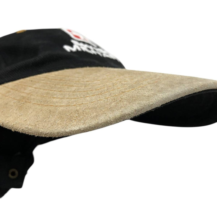 SWISS MILITARY Leather Brim Baseball Cap, 6-Panel Cap, One Size Fits All unclear black type Vintage Second Hand