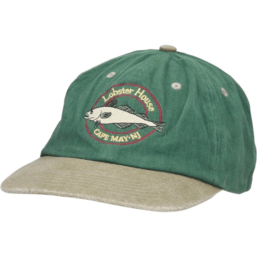 Ski Country Imports The Lobster House Fish Print Two-Tone Advertising Baseball Cap 6-Panel Cap cotton Green type dark green Vintage Second Hand