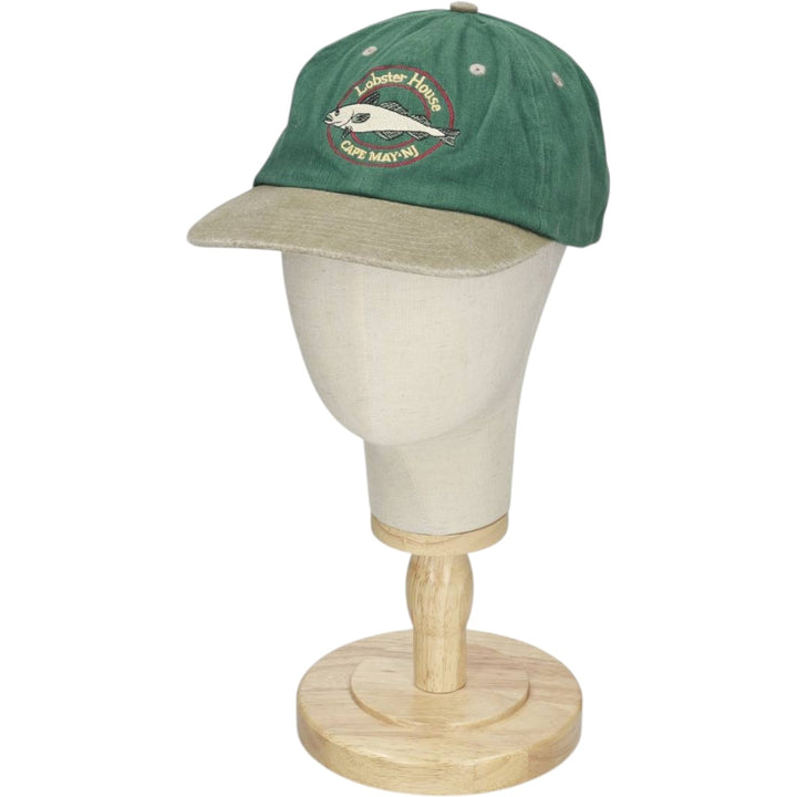 Ski Country Imports The Lobster House Fish Print Two-Tone Advertising Baseball Cap 6-Panel Cap cotton Green type dark green Vintage Second Hand