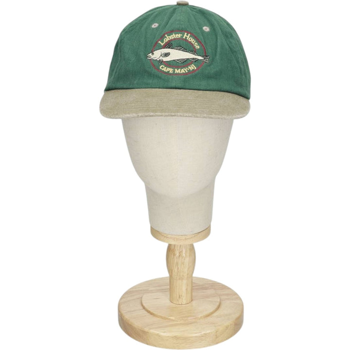 Ski Country Imports The Lobster House Fish Print Two-Tone Advertising Baseball Cap 6-Panel Cap cotton Green type dark green Vintage Second Hand