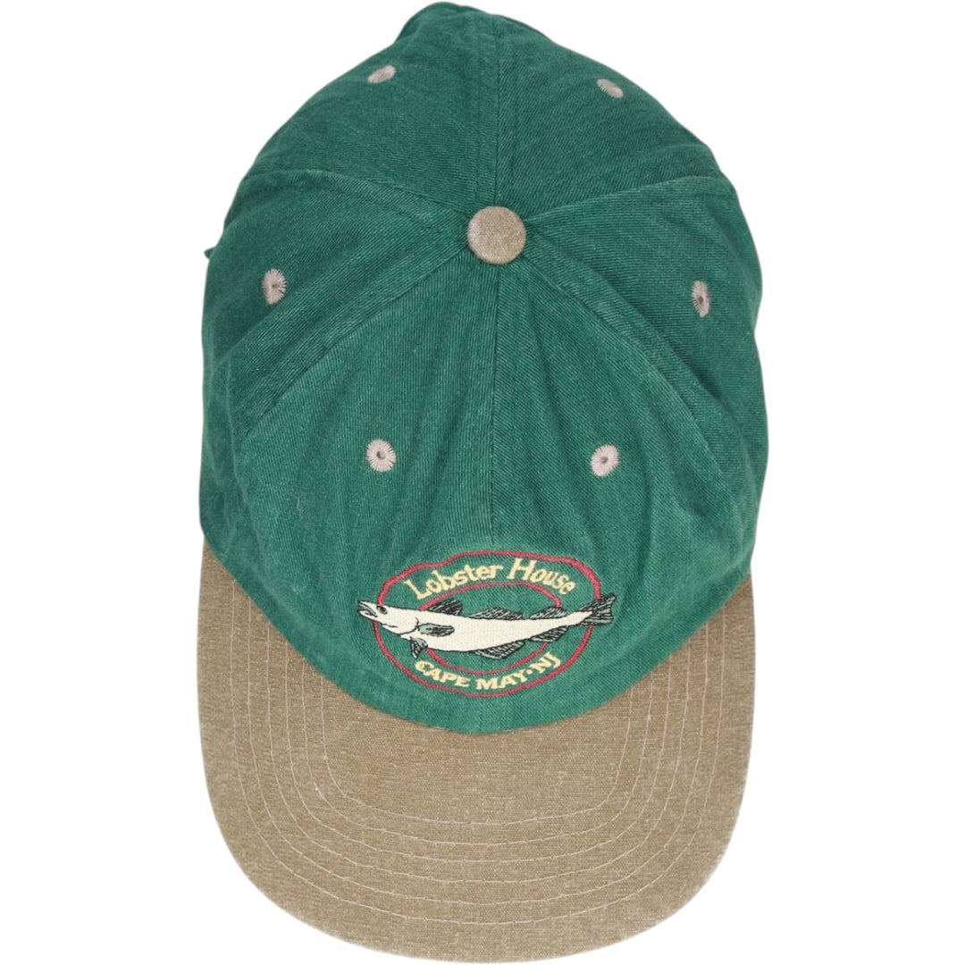 Ski Country Imports The Lobster House Fish Print Two-Tone Advertising Baseball Cap 6-Panel Cap cotton Green type dark green Vintage Second Hand
