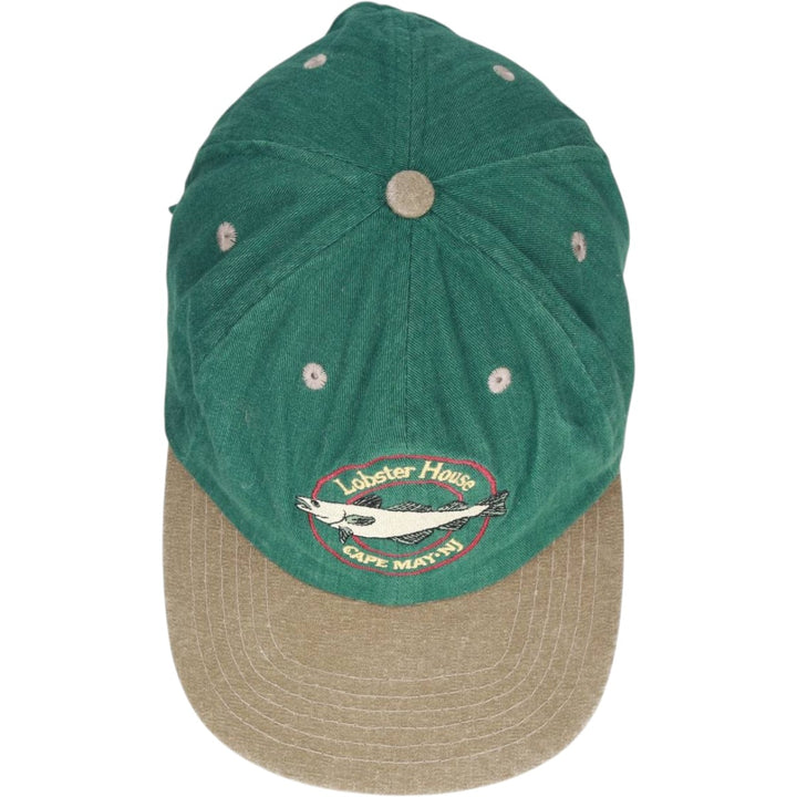 Ski Country Imports The Lobster House Fish Print Two-Tone Advertising Baseball Cap 6-Panel Cap cotton Green type dark green Vintage Second Hand