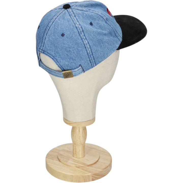 ~90'S AJM REED Advertising Two-Tone Baseball Cap, 6-Panel Cap, One Size Fits All, Vintage cotton blue type Vintage Second Hand