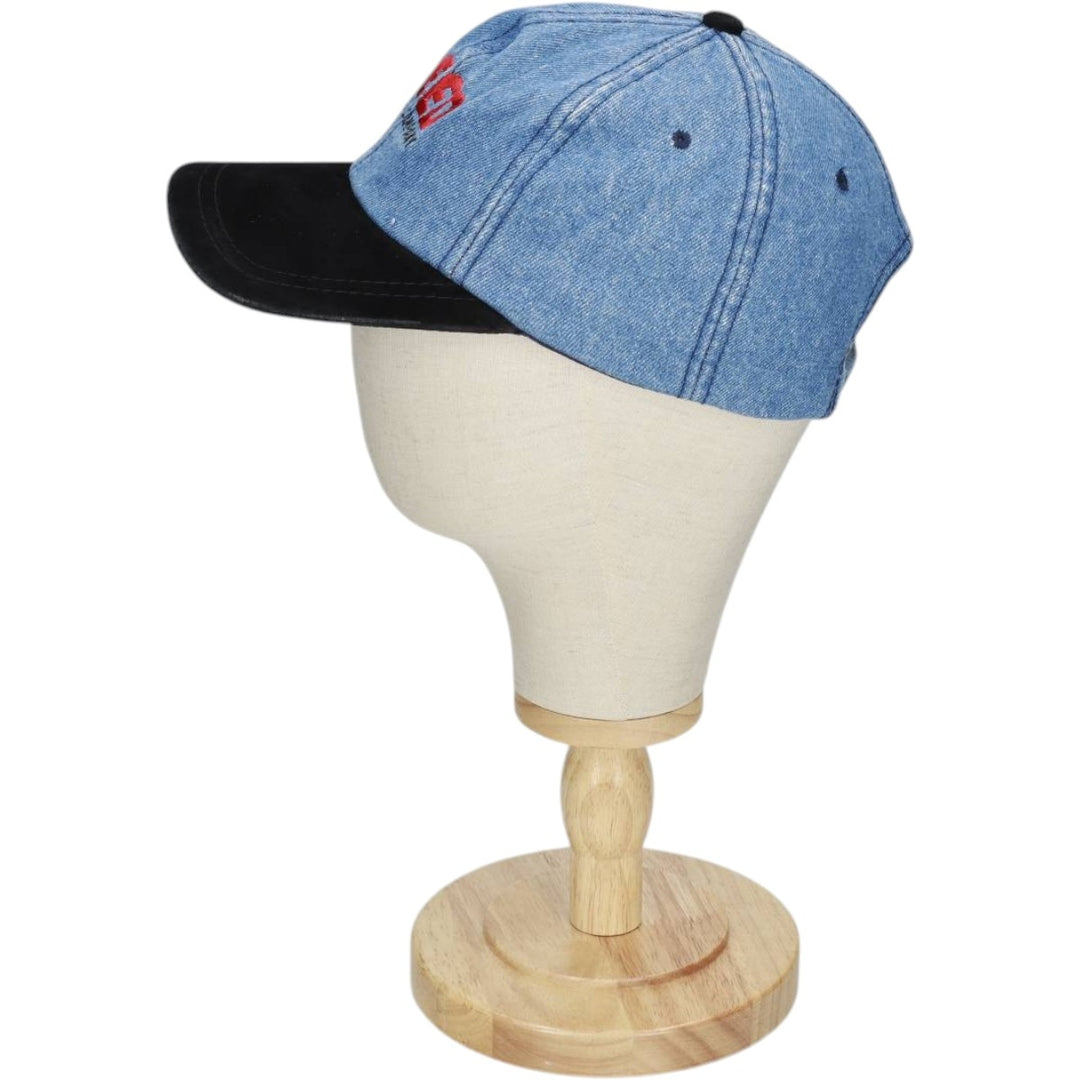 ~90'S AJM REED Advertising Two-Tone Baseball Cap, 6-Panel Cap, One Size Fits All, Vintage cotton blue type Vintage Second Hand