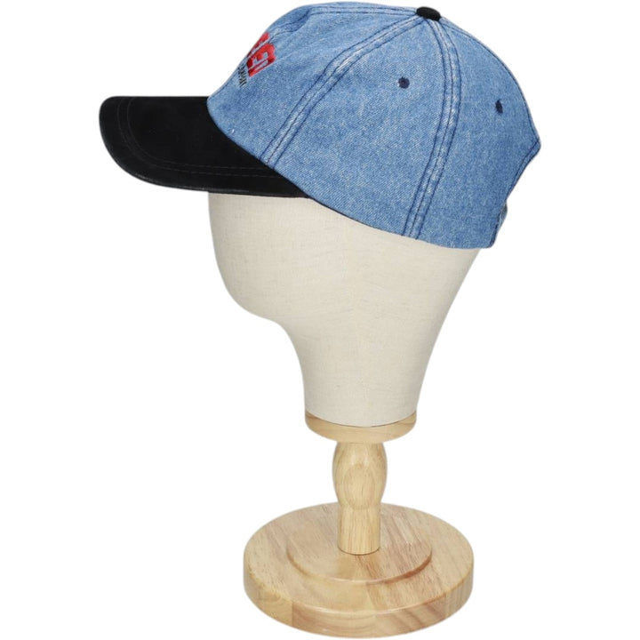 ~90'S AJM REED Advertising Two-Tone Baseball Cap, 6-Panel Cap, One Size Fits All, Vintage cotton blue type Vintage Second Hand