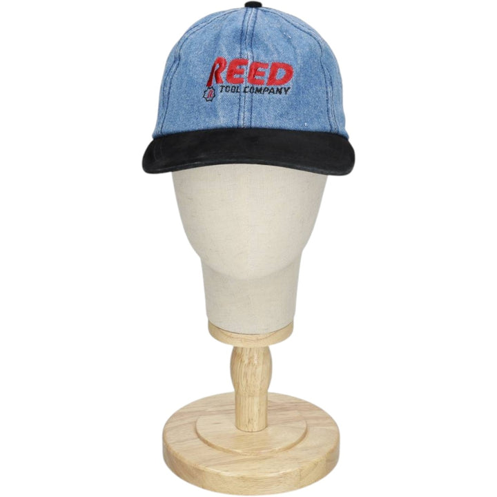 ~90'S AJM REED Advertising Two-Tone Baseball Cap, 6-Panel Cap, One Size Fits All, Vintage cotton blue type Vintage Second Hand