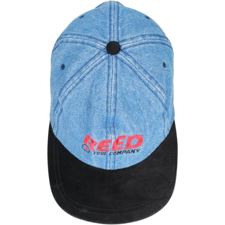 ~90'S AJM REED Advertising Two-Tone Baseball Cap, 6-Panel Cap, One Size Fits All, Vintage cotton blue type Vintage Second Hand