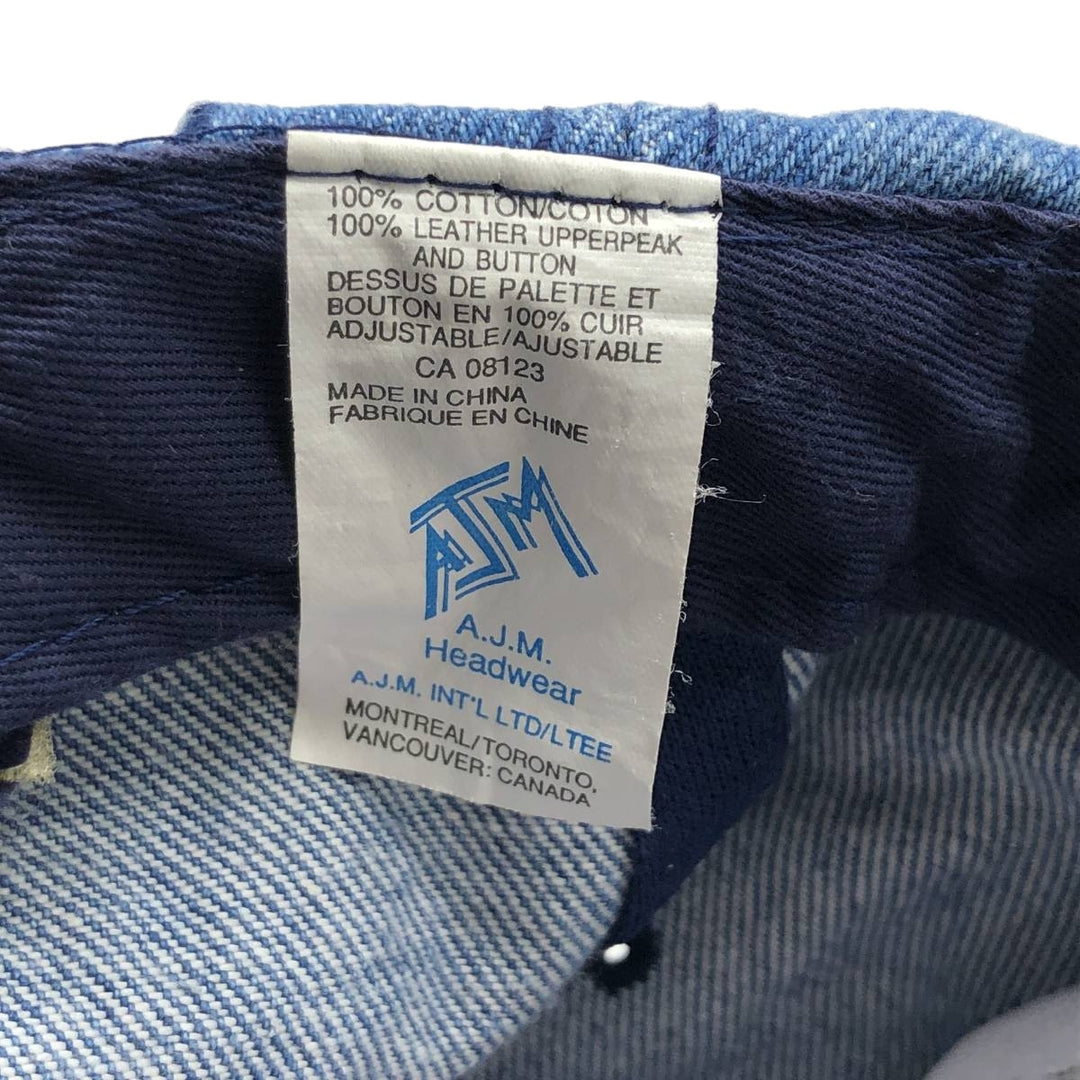 ~90'S AJM REED Advertising Two-Tone Baseball Cap, 6-Panel Cap, One Size Fits All, Vintage cotton blue type Vintage Second Hand