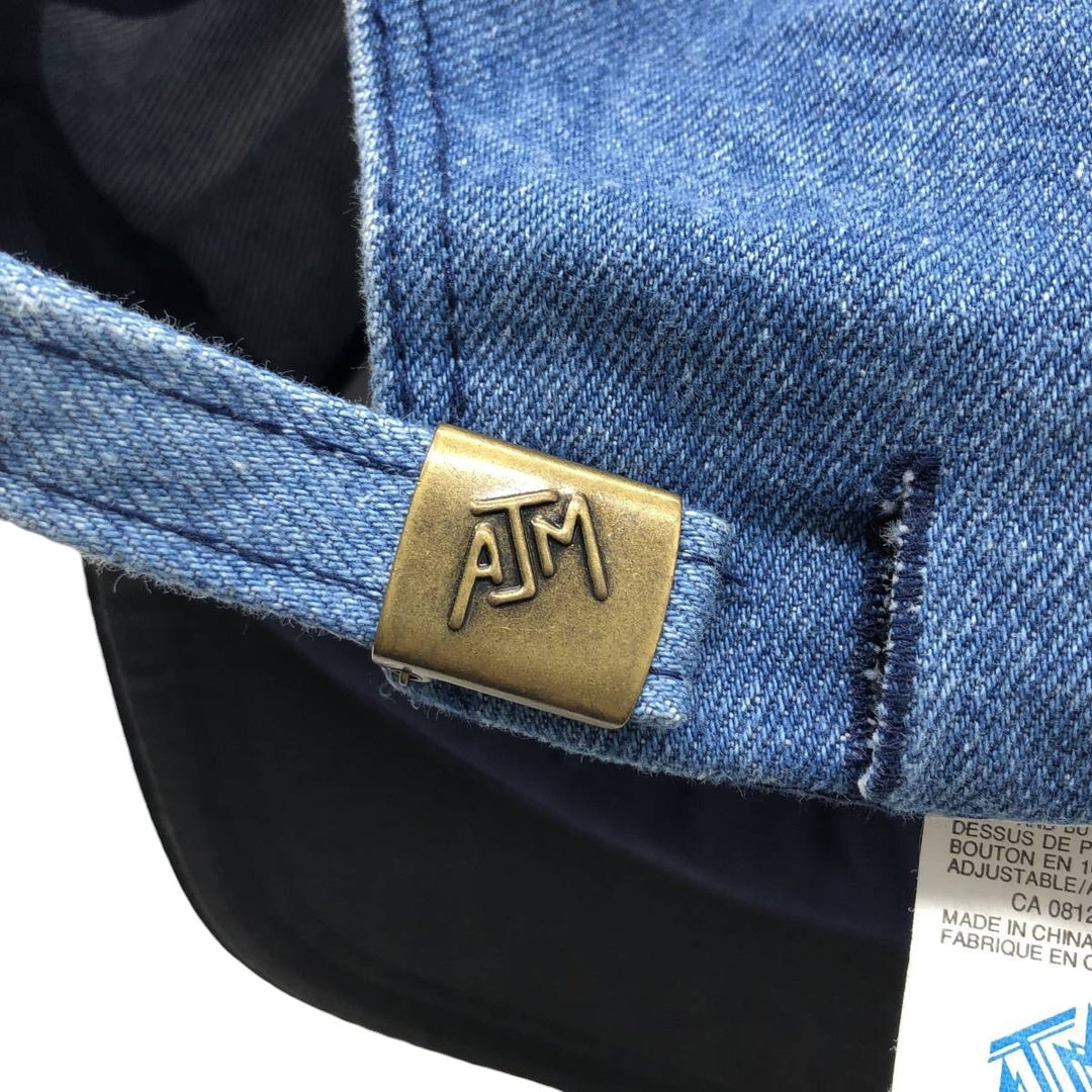 ~90'S AJM REED Advertising Two-Tone Baseball Cap, 6-Panel Cap, One Size Fits All, Vintage cotton blue type Vintage Second Hand