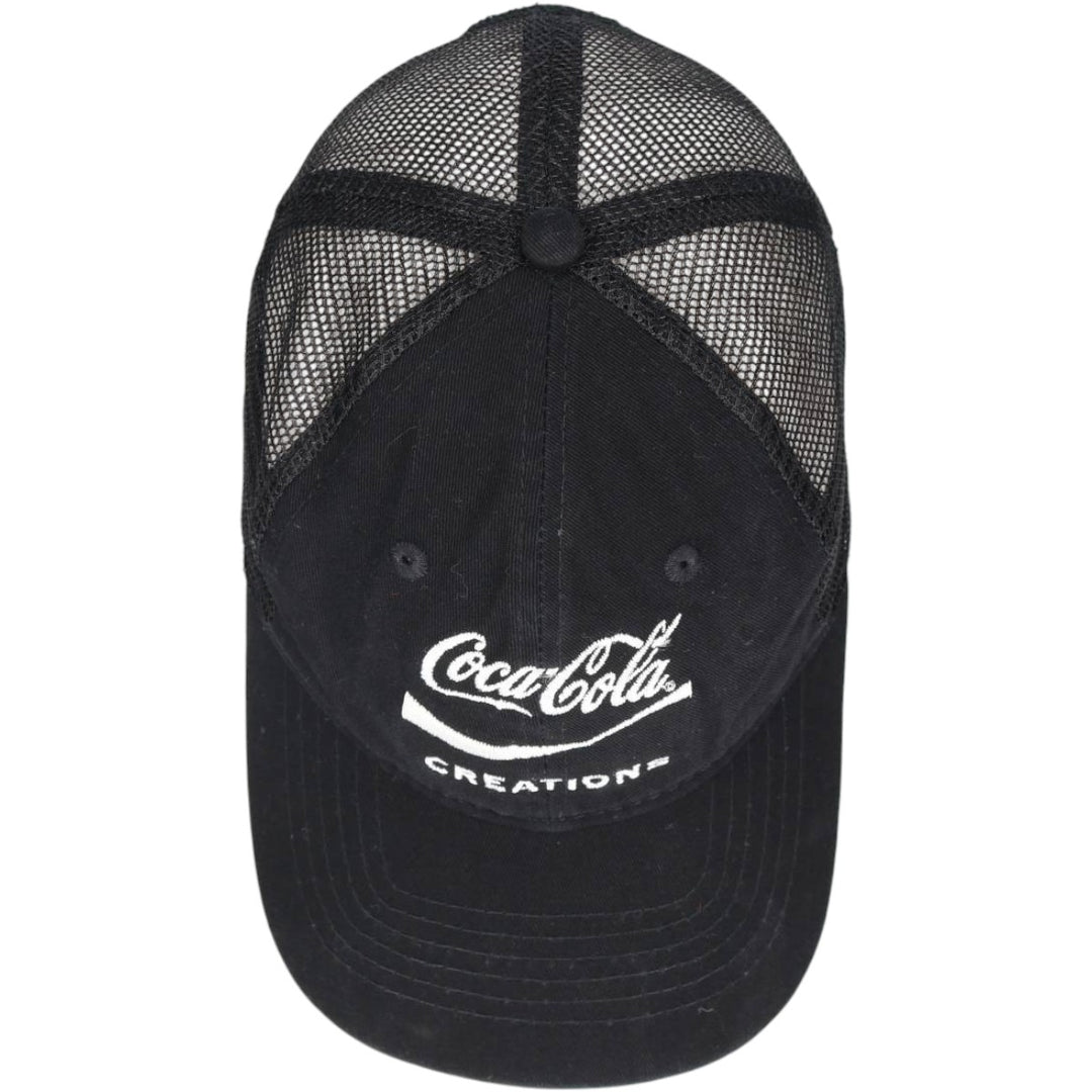 VANTAGE CLUTCH COCA COLA Advertising Mesh Cap (One Size Fits All) cotton black type Vintage Second Hand