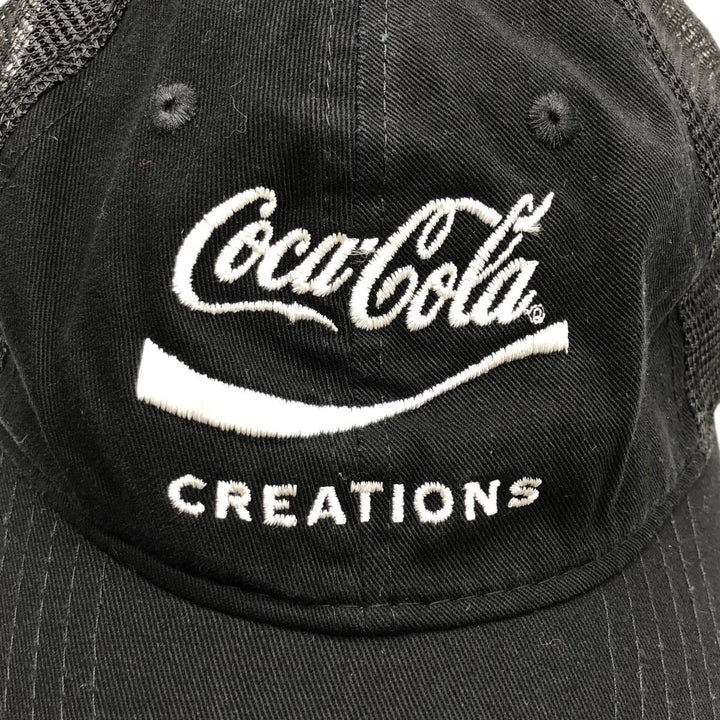 VANTAGE CLUTCH COCA COLA Advertising Mesh Cap (One Size Fits All) cotton black type Vintage Second Hand