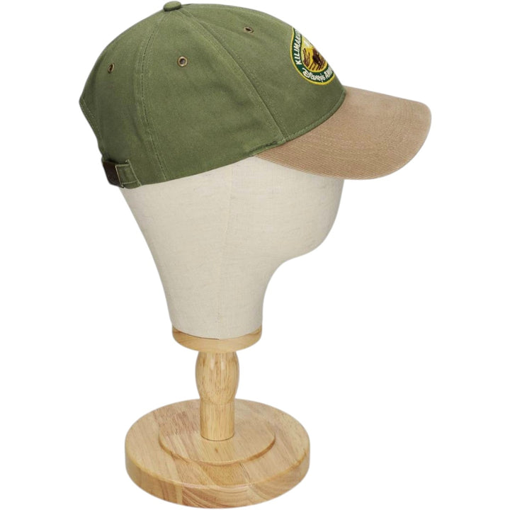 90s-00'S Walt Disney World Kilimanjaro Safari Two-Tone Baseball Cap, 6-Panel Cap, One Size Fits All cotton Khaki type Vintage Second Hand