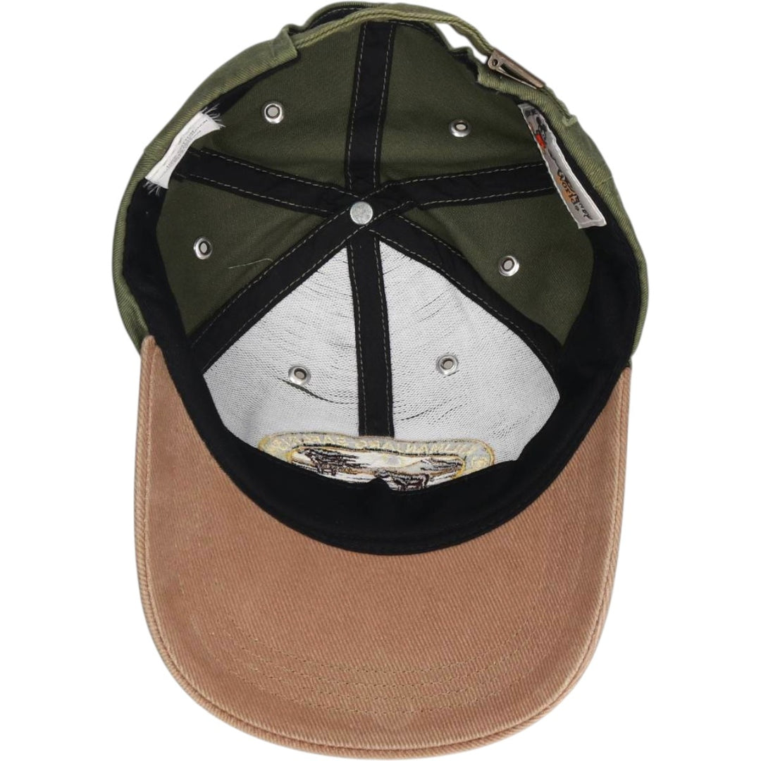 90s-00'S Walt Disney World Kilimanjaro Safari Two-Tone Baseball Cap, 6-Panel Cap, One Size Fits All cotton Khaki type Vintage Second Hand