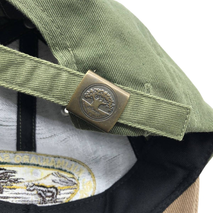 90s-00'S Walt Disney World Kilimanjaro Safari Two-Tone Baseball Cap, 6-Panel Cap, One Size Fits All cotton Khaki type Vintage Second Hand