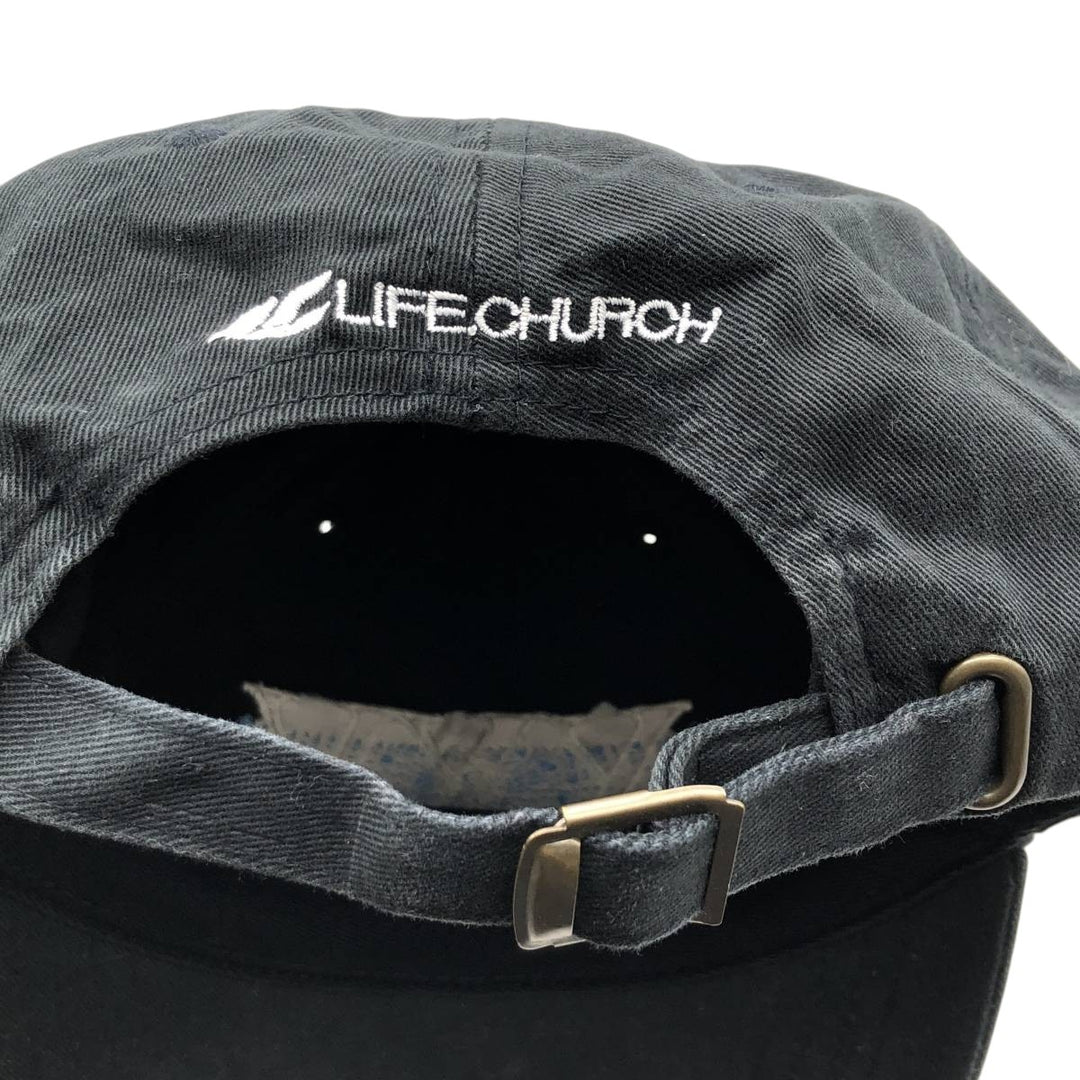 YUPOONG THE CLASSICS LIFE.CHURCH Baseball Cap, 6-Panel Cap, One Size Fits All cotton black type Vintage Second Hand