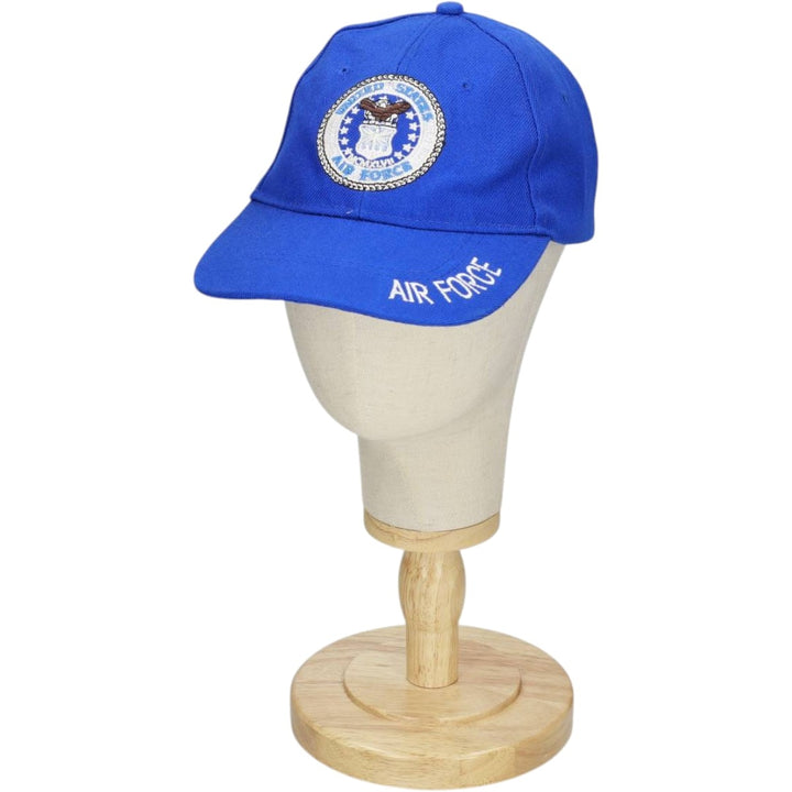 USAIR FORCE Military Baseball Cap, 6-Panel Cap, One Size Fits All wool blue type Vintage Second Hand