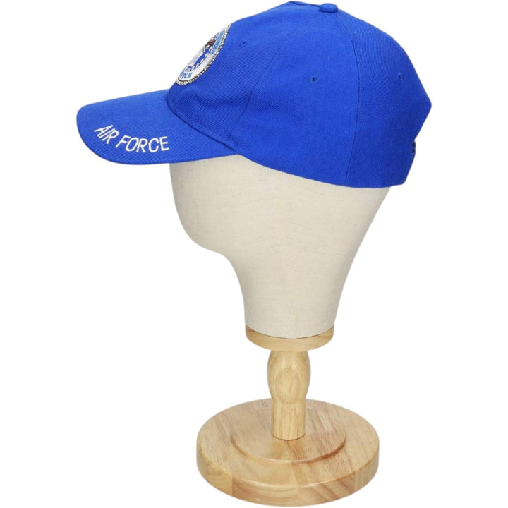 USAIR FORCE Military Baseball Cap, 6-Panel Cap, One Size Fits All wool blue type Vintage Second Hand