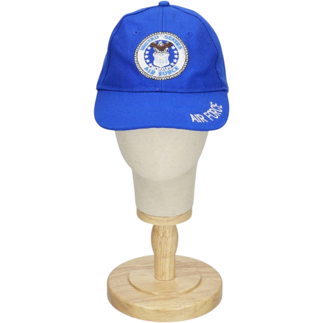 USAIR FORCE Military Baseball Cap, 6-Panel Cap, One Size Fits All wool blue type Vintage Second Hand