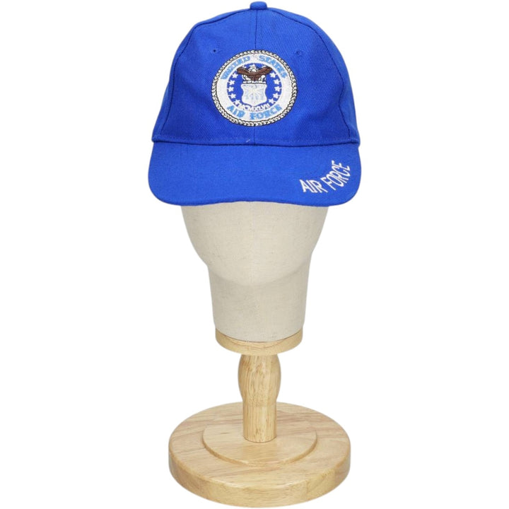 USAIR FORCE Military Baseball Cap, 6-Panel Cap, One Size Fits All wool blue type Vintage Second Hand