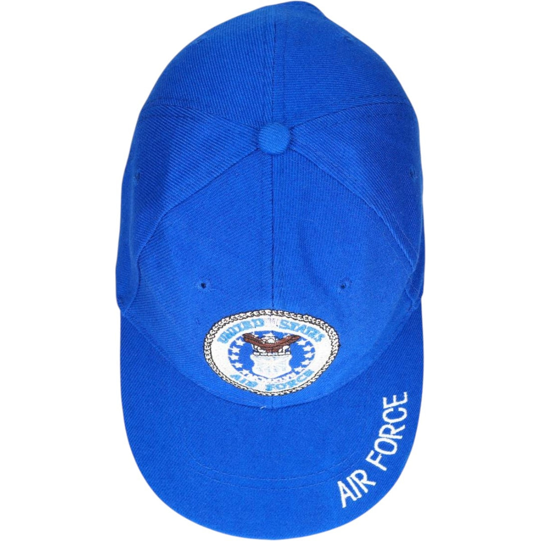USAIR FORCE Military Baseball Cap, 6-Panel Cap, One Size Fits All wool blue type Vintage Second Hand