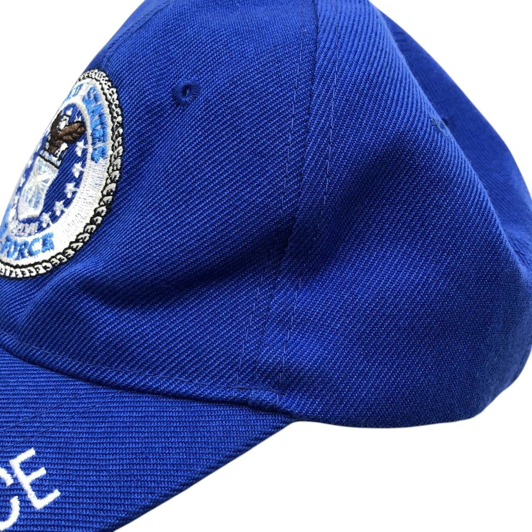 USAIR FORCE Military Baseball Cap, 6-Panel Cap, One Size Fits All wool blue type Vintage Second Hand