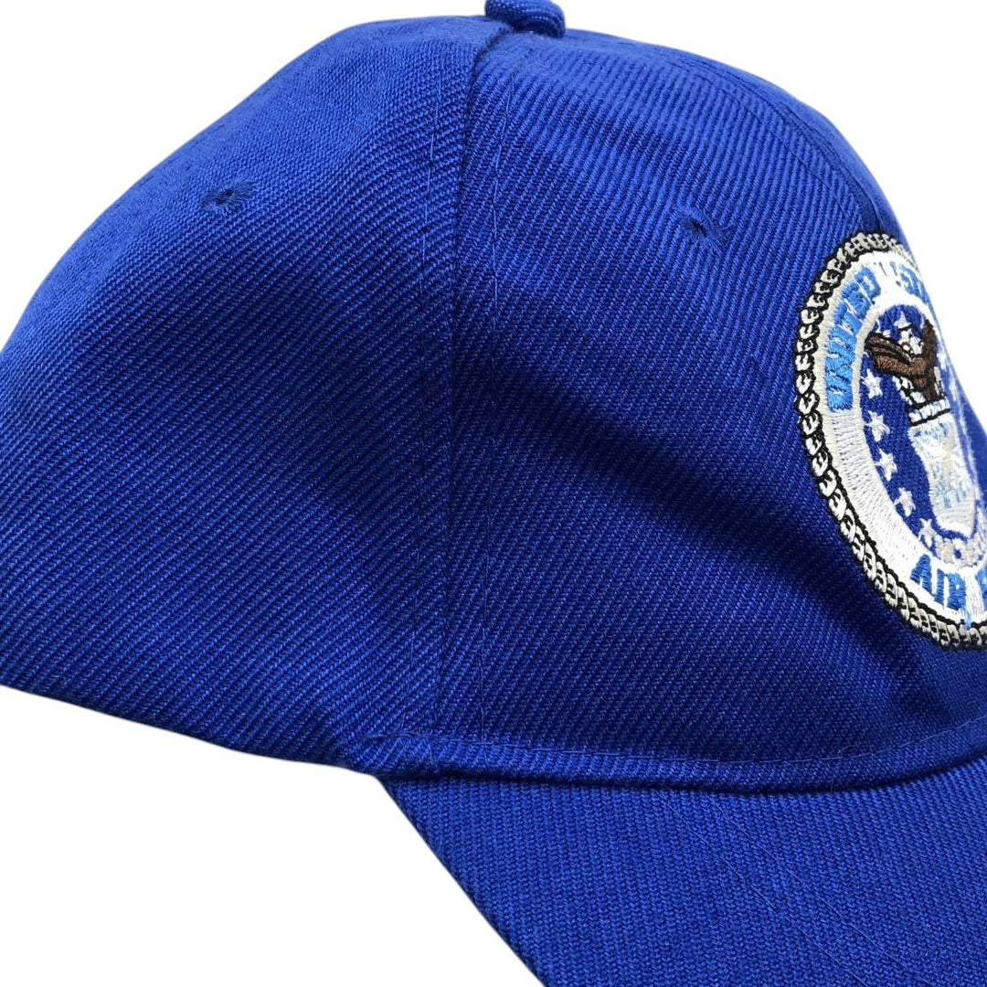 USAIR FORCE Military Baseball Cap, 6-Panel Cap, One Size Fits All wool blue type Vintage Second Hand