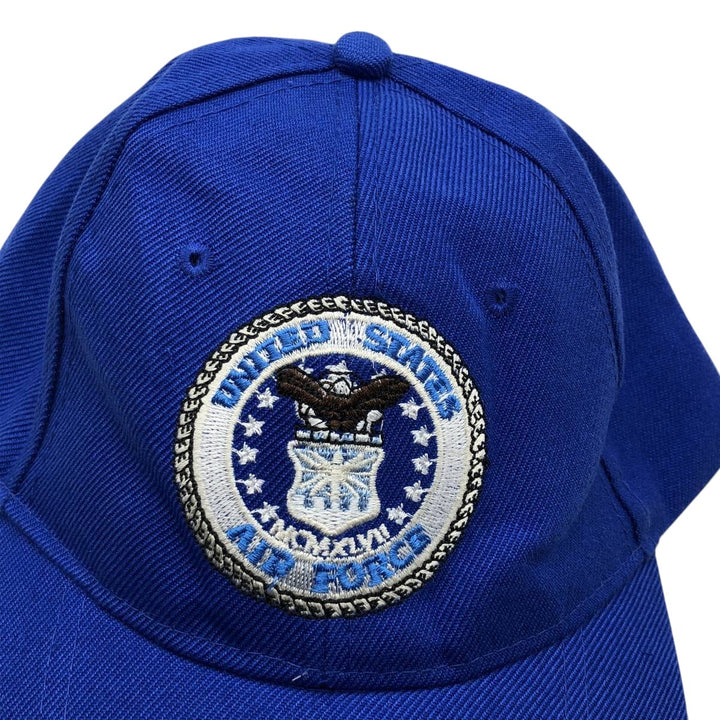 USAIR FORCE Military Baseball Cap, 6-Panel Cap, One Size Fits All wool blue type Vintage Second Hand