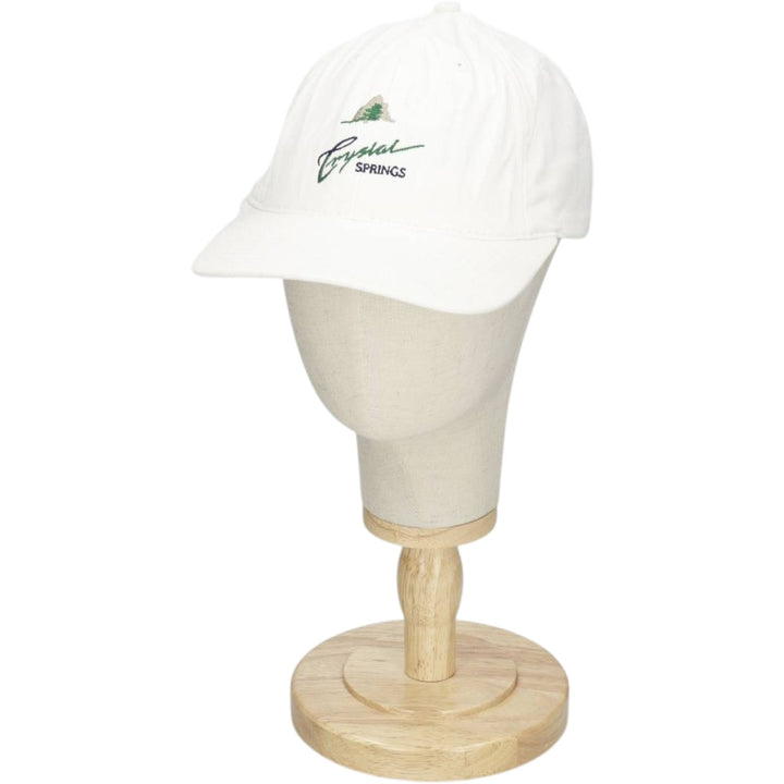 Crystal SPRINGS Advertising Baseball Cap, 6-Panel Cap, Made in USA, One Size Fits All unclear white type Vintage Second Hand