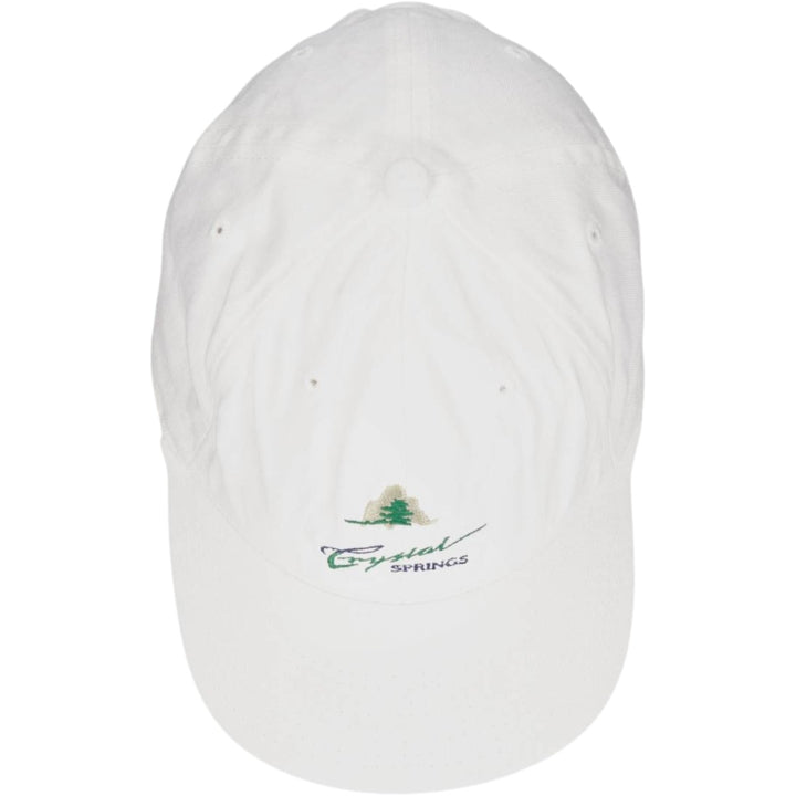 Crystal SPRINGS Advertising Baseball Cap, 6-Panel Cap, Made in USA, One Size Fits All unclear white type Vintage Second Hand