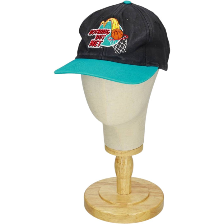 90'S McDonald's Nothing But Net Two-Tone Advertising Baseball Cap 6-Panel Cap unclear black type Vintage Second Hand